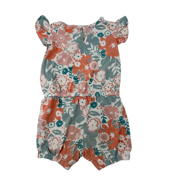 Girl's - 2 Floral Print Outfits, Peach Shorts, Green Floral Shirt -‎ Size 18 M - Picture 5 of 8